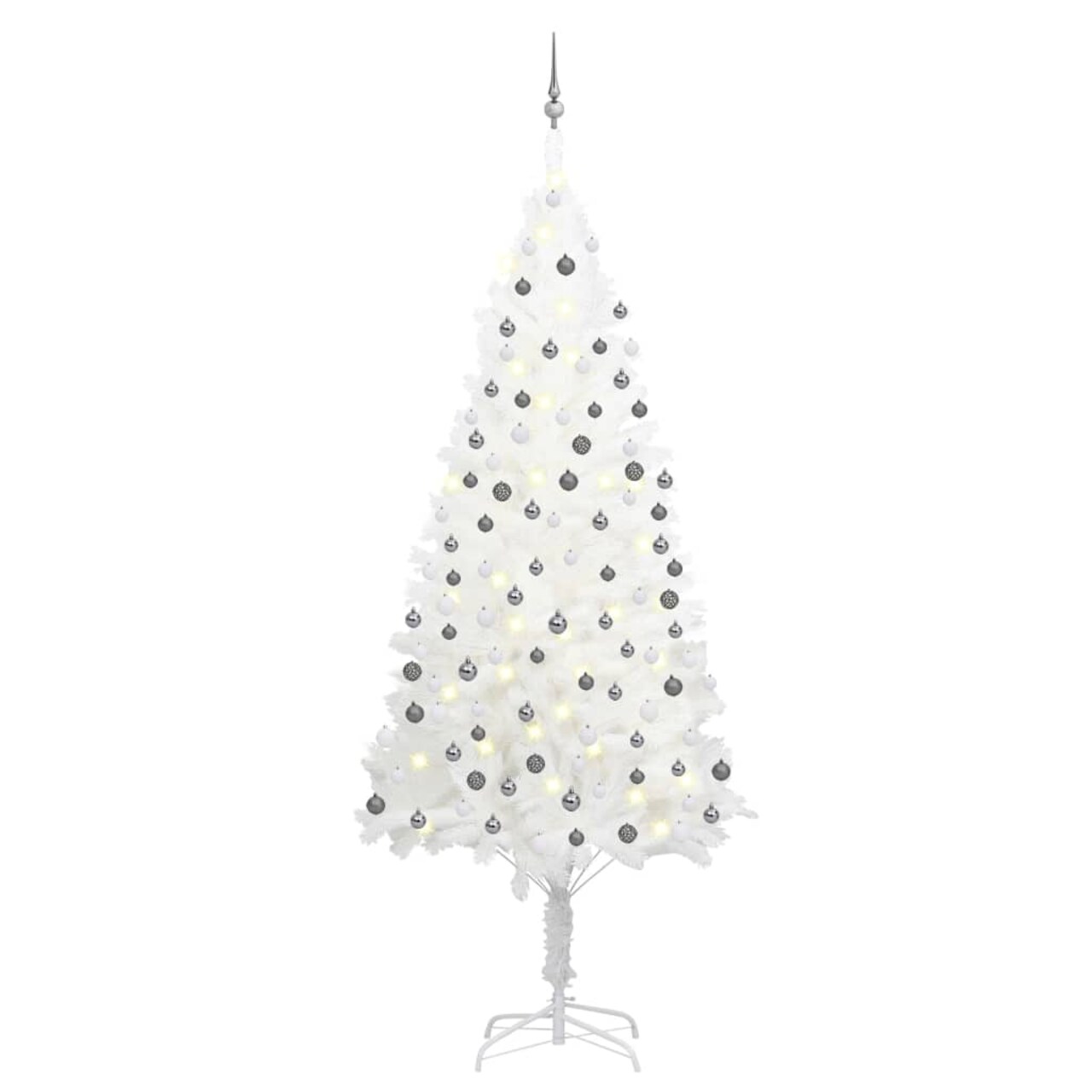 vidaXL Christmas Tree White PE (Polyethylene), Steel, Plastic